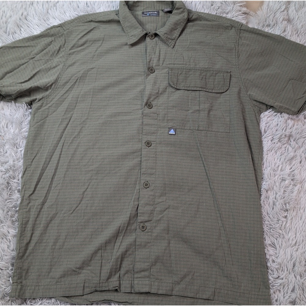 Vintage Levi's Silvertab Shirt Mens L Green Check Preppy Casual Button Up Y2K